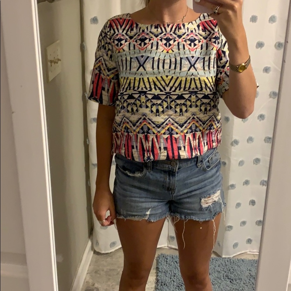Karlie Colorful Tribal Top